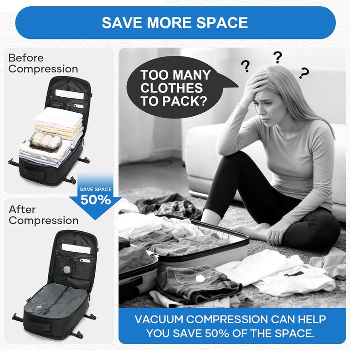 coowoz Mochila de mano para mujeres y hombres, mochila de viaje apr...