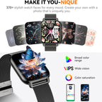 Reloj inteligente para mujer (3 bandas), reloj inteligente con llamadas Bluetooth y control de voz AI, pantalla HD de 1.85 pulgadas, monitor de frecuencia cardíaca/SpO2, rastreador de sueño, compatible con Android iOS (negro)