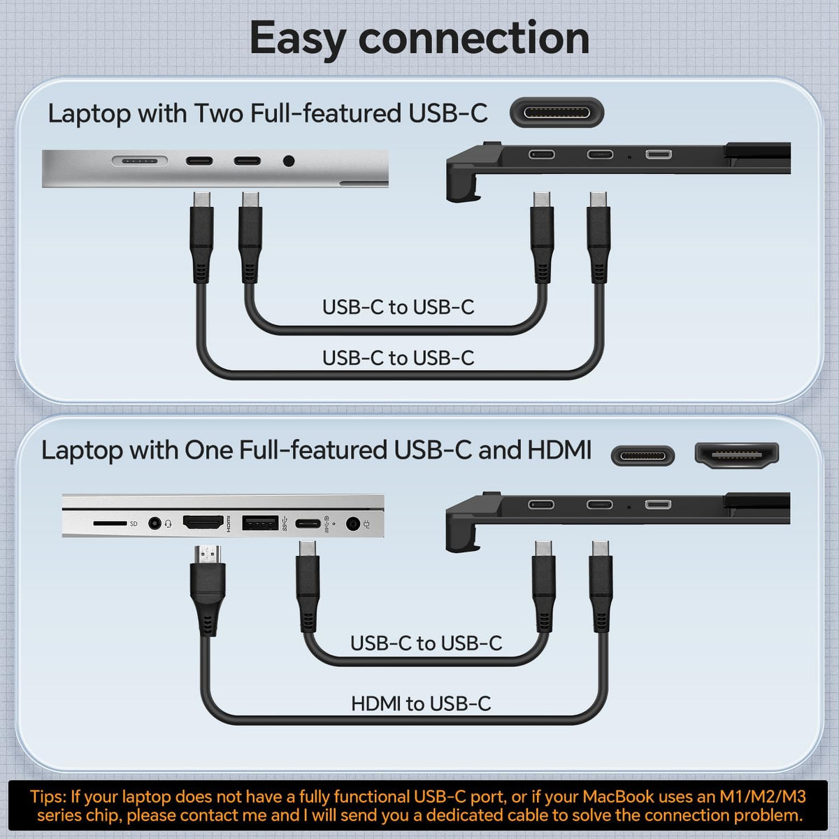 FEZOBR Extensor de pantalla para laptop, monitor portátil triple ul...
