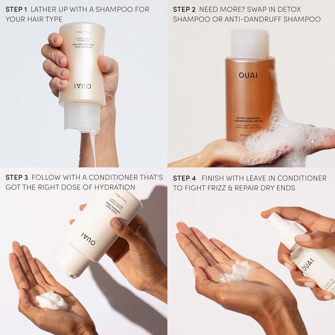 OUAI Acondicionador sin enjuague y protector térmico para el cabell...