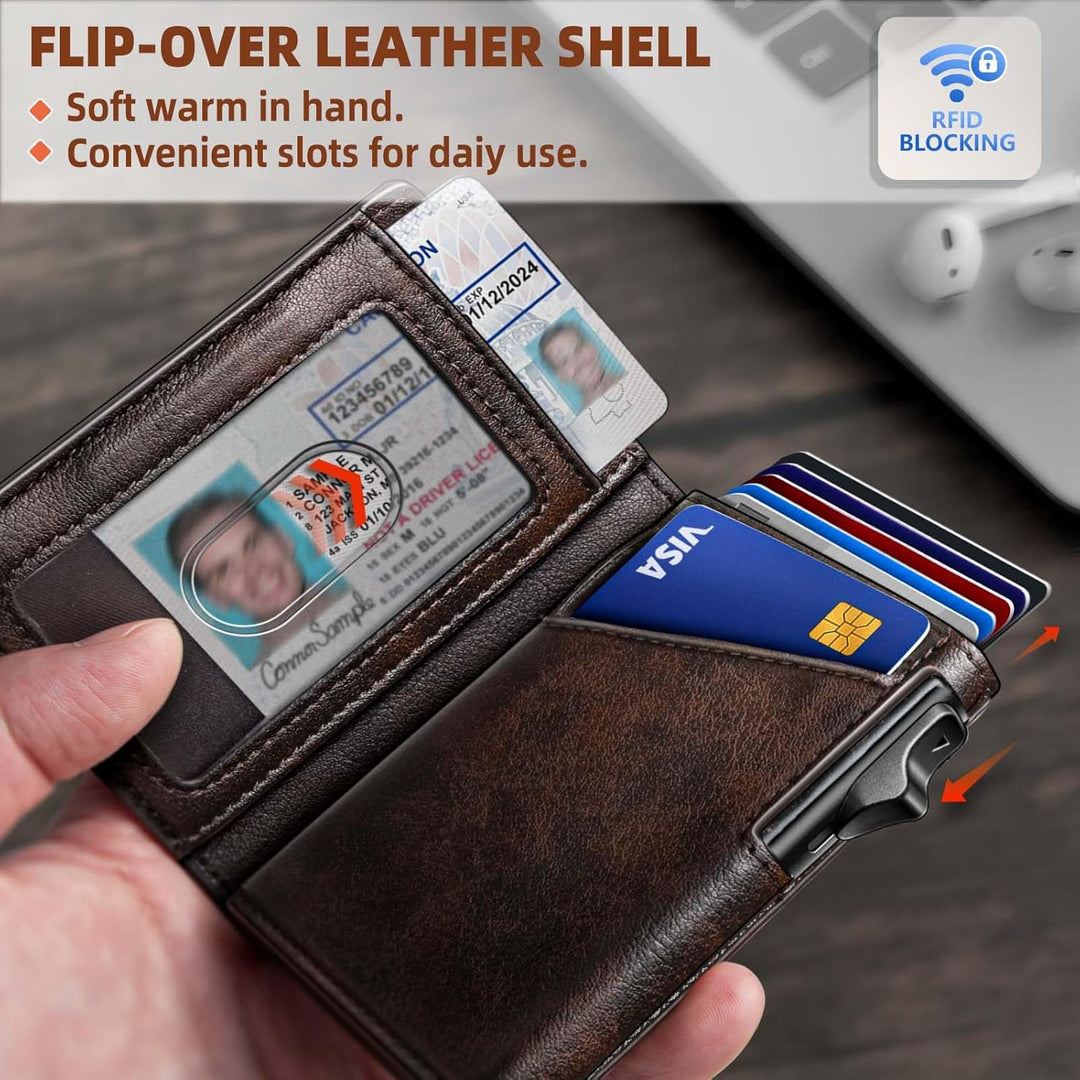 BULLIANT Billetera con clip para dinero, billetera delgada para reg...