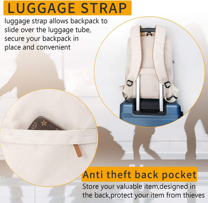 NOBLEMAN Mochila para portátil de viaje para hombre, resistente al...
