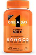 One A Day Multivitamínico para mujeres - Vitaminas diarias para mujer con biotina, 200ct para mujer