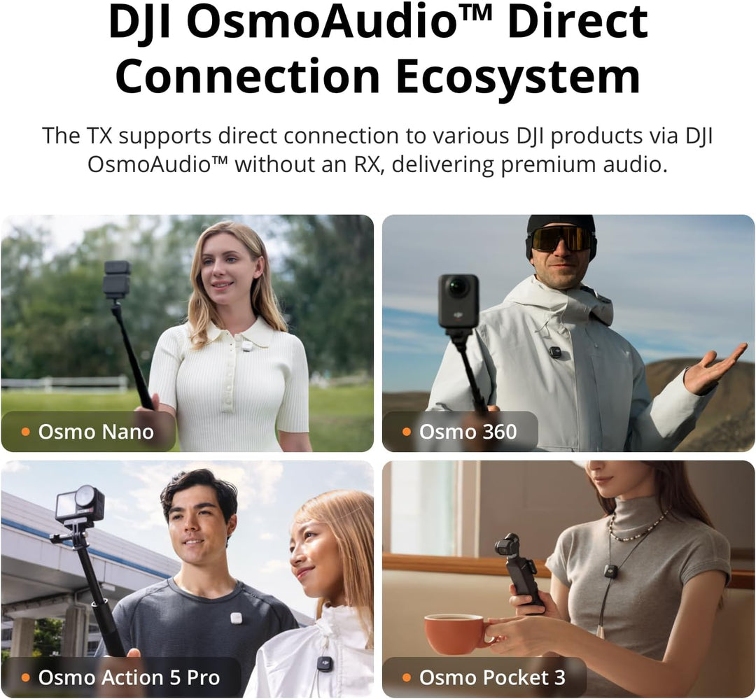 DJI Mic Mini Transmisor (Negro Infinito), Ultraligero, Micrófono La...