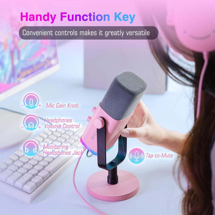 FIFINE - Micrófono XLR\/USB de PC para grabación de juegos con cone...