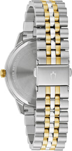 Bulova Reloj de Vestir para Hombre Classic Diamond, Reloj Quartz de 3 Manecillas con Fecha, Correa de Acero Inoxidable, 41mm