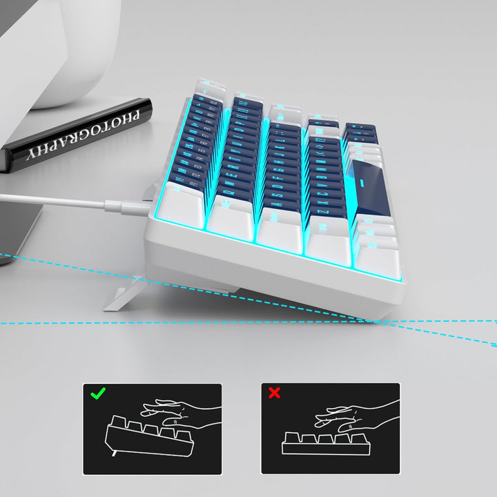 MageGee MK-Box - Teclado mecánico portátil 60% para juegos, retroil...