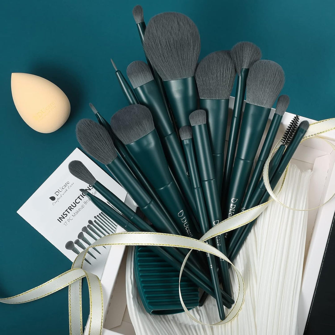 DUcare Juego de regalo de maquillaje, 19 piezas, 17 brochas de maqu...