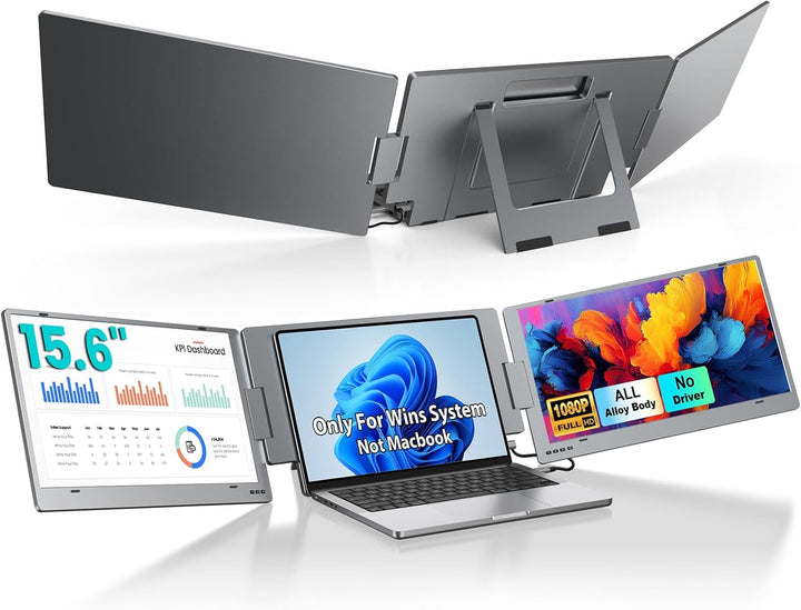 KYY - Extensor de pantalla para computadora portátil, monitor tripl...