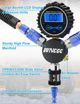 WNCGC Sistema de inflado de 4 neumáticos, manguera de aire híbrida...
