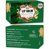 AZEN Paquete de 120 bálsamos labiales, bálsamo labial natural a gra...