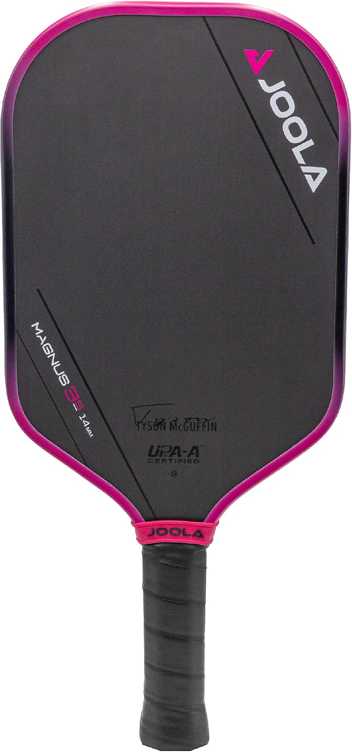 JOOLA 3S Pickleball Paddles – Superficie de fibra de carbono cruda para potencia y giro, diseños alargados, cuerpo ancho y curva aerodinámica – Certificado UPA-A