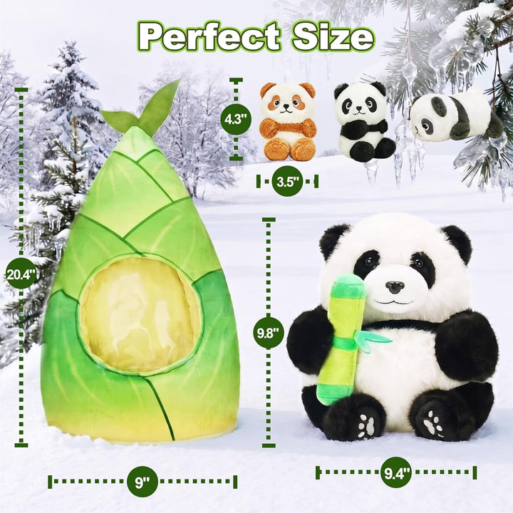 OUOZZZ - Animales de peluche 4 en 1 con bolsa de almacenamiento de...