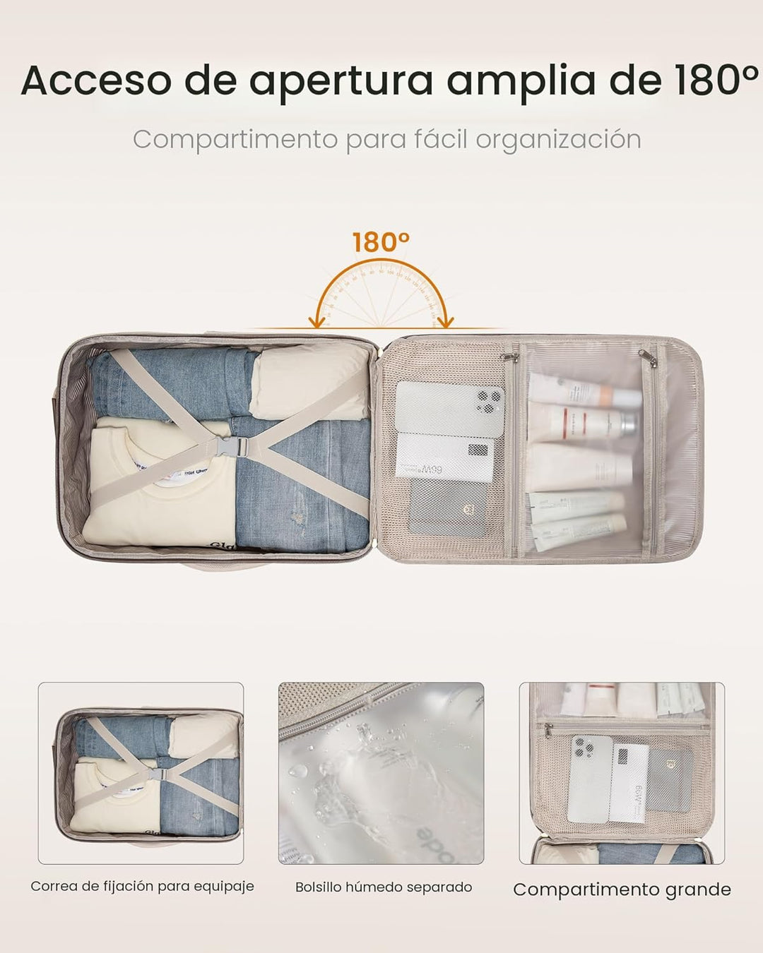 LOVEVOOK 40L - Mochila de viaje para mujeres y hombres, aprobada po...