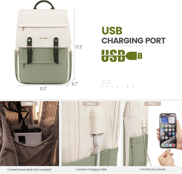 LOVEVOOK Mochila para computadora portátil para mujer, mochila de v...