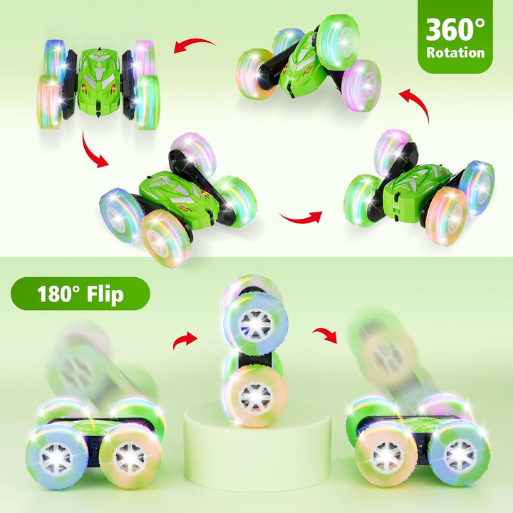 Amicool - Coche de control remoto para niños de 6 a 12 años con luz...