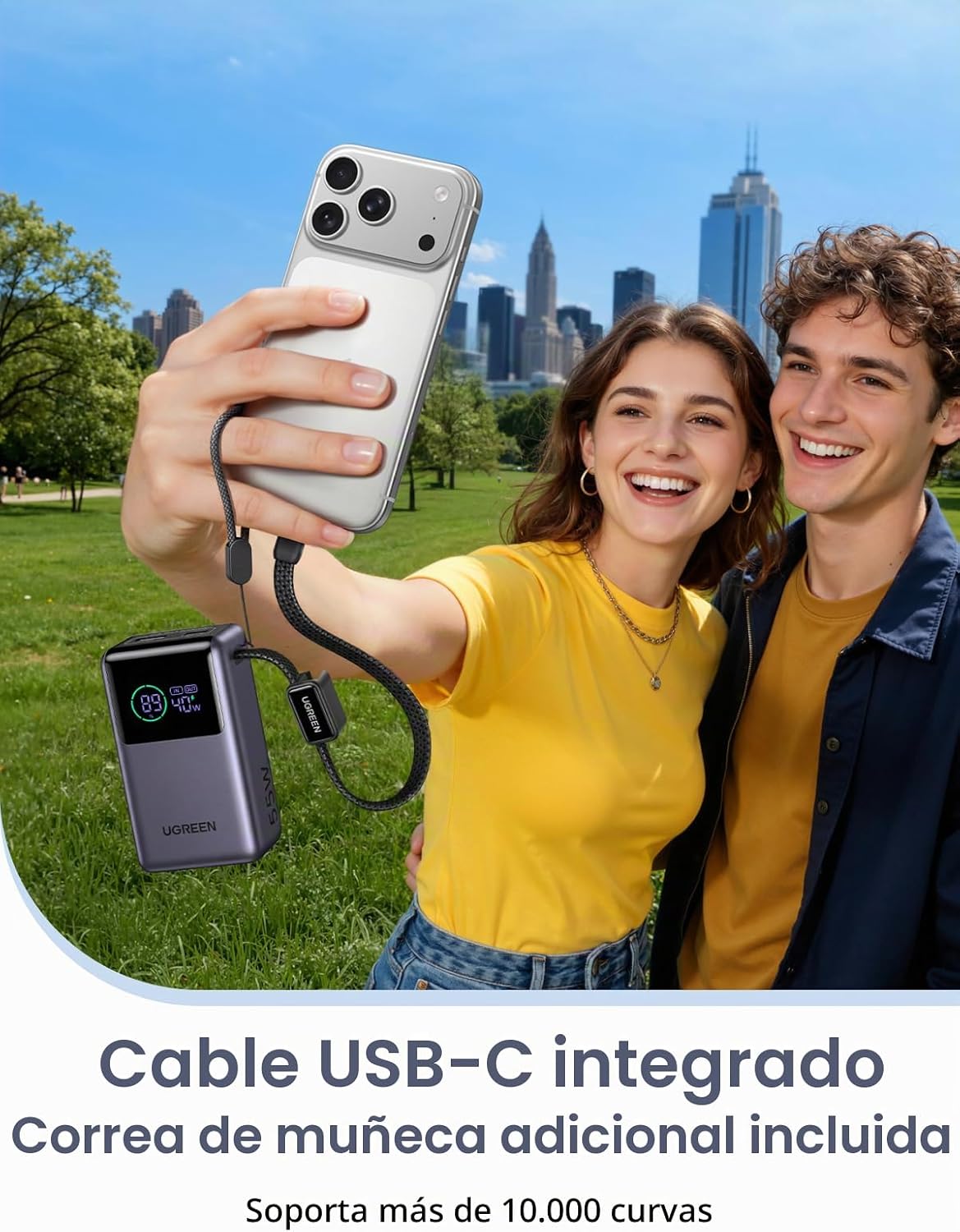 UGREEN Nexode Pro Power Bank 10,000mAh 45W, cargador portátil compa...