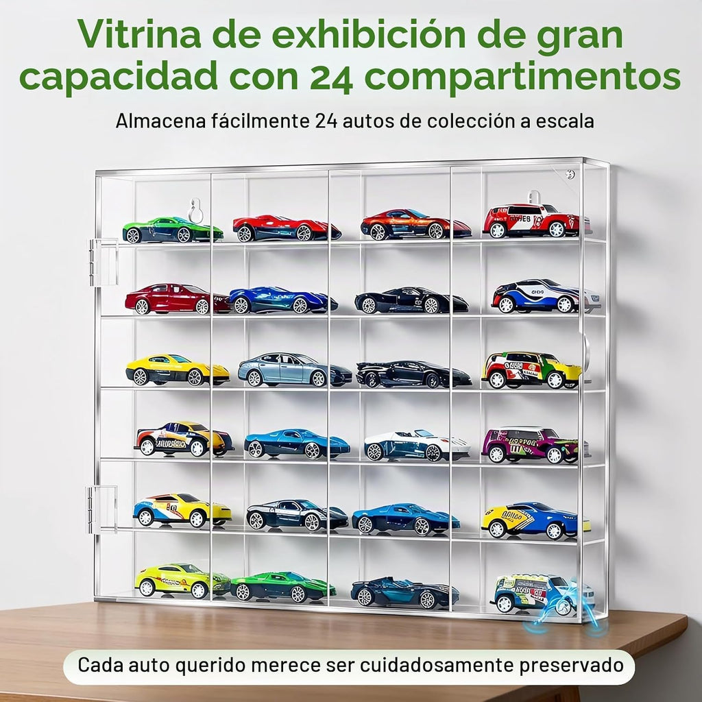 2 Pack Acrylic Display Case para Hot Wheels Storage 1/64 Scale