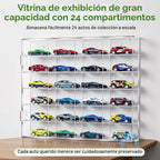 2 Pack Acrylic Display Case para Hot Wheels Storage 1/64 Scale