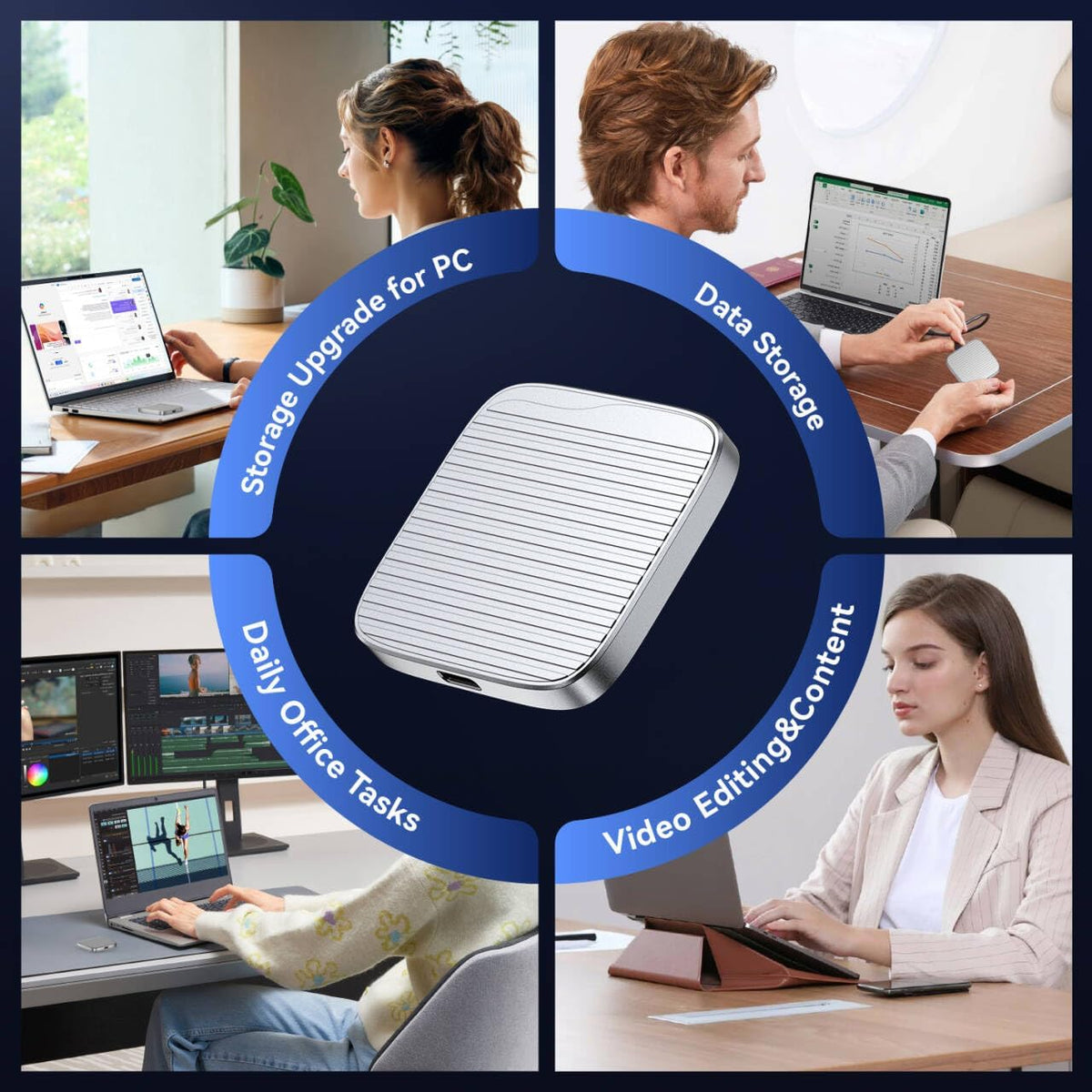 SSD externo 960G SSD magnético portátil SSD USB 3.2 Gen 2x2 hasta 2...