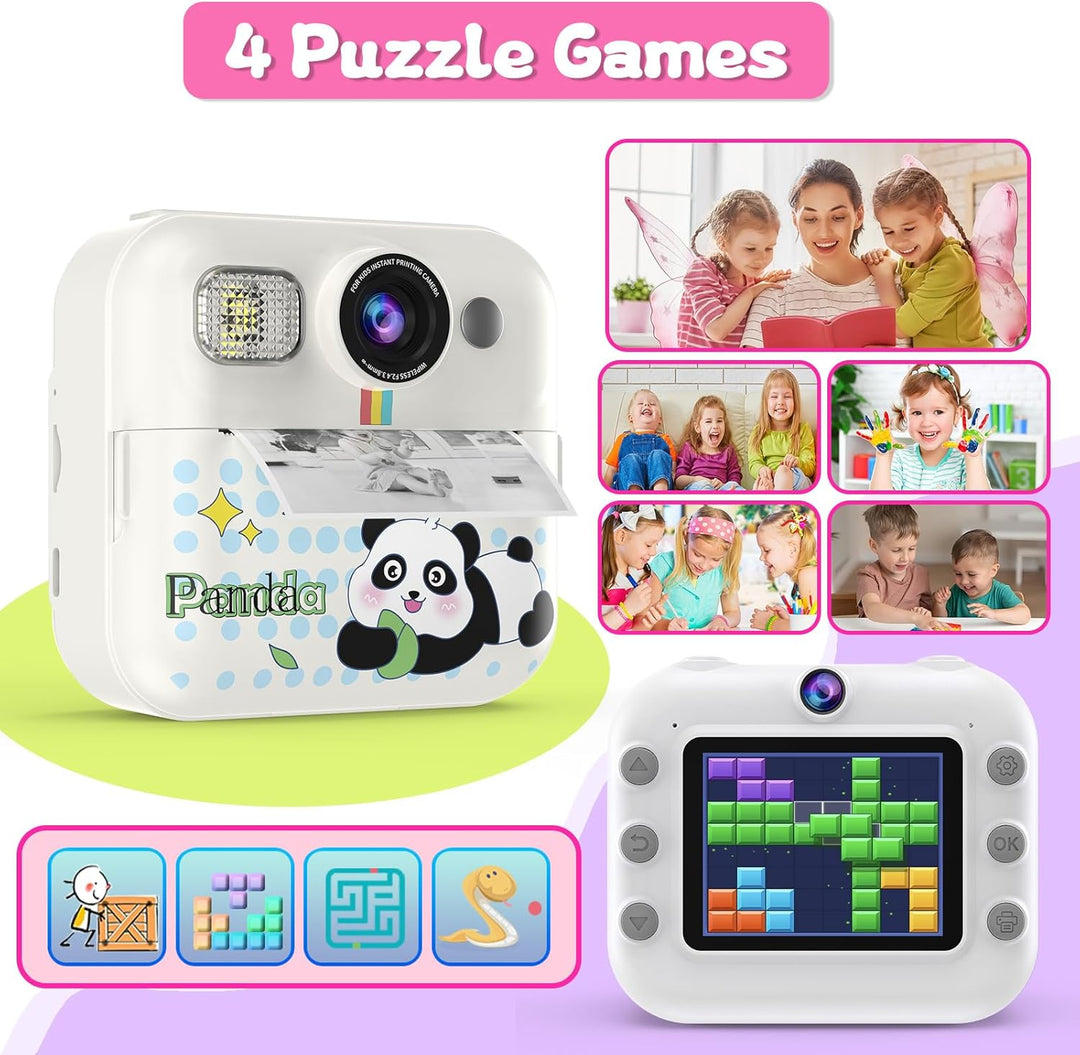 Cámara para Niños con Impresión Instantánea, Regalo de Navidad y Cu...