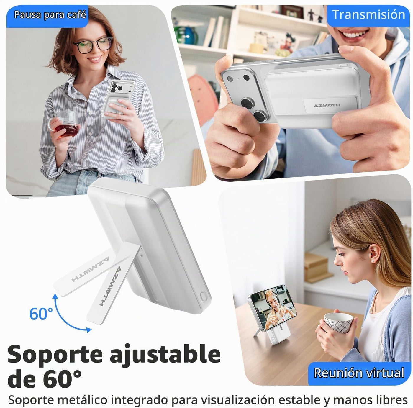Azmuth Banco de energía magnético, 10000 mAh para batería MagSafe,...