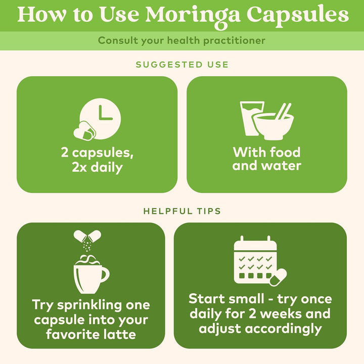 ORGANIC INDIA Cápsulas de Moringa Orgánicas - Suplemento de Hoja de...