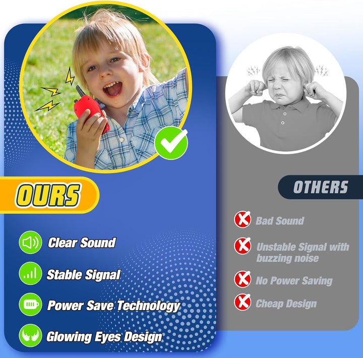 Walkie Talkies para niños y niñas: paquete de 3 juguetes para niños...