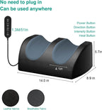 LINGTENG Masajeador de pies inalámbrico recargable con calor, masajeador de pies Shiatsu con control remoto de cable y masaje de rodillo, portátil para uso en el hogar y oficina, regalos para papá y mamá, no funcionará mientras se carga
