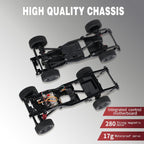 MN-82 RC Rock Crawler Coche Camioneta Toyota Escala 1/12, Camión de Control Remoto Todoterreno 4WD 2.4GHz, Modos de 2 Velocidades, 2×1200mAh Baterías, Oruga Todo Terreno para Adultos Niños Interior