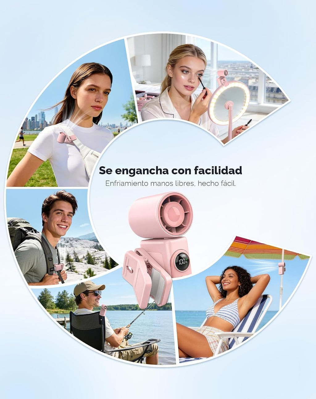 Hotsales Ventilador portátil con clip, mini ventilador de mano reca...