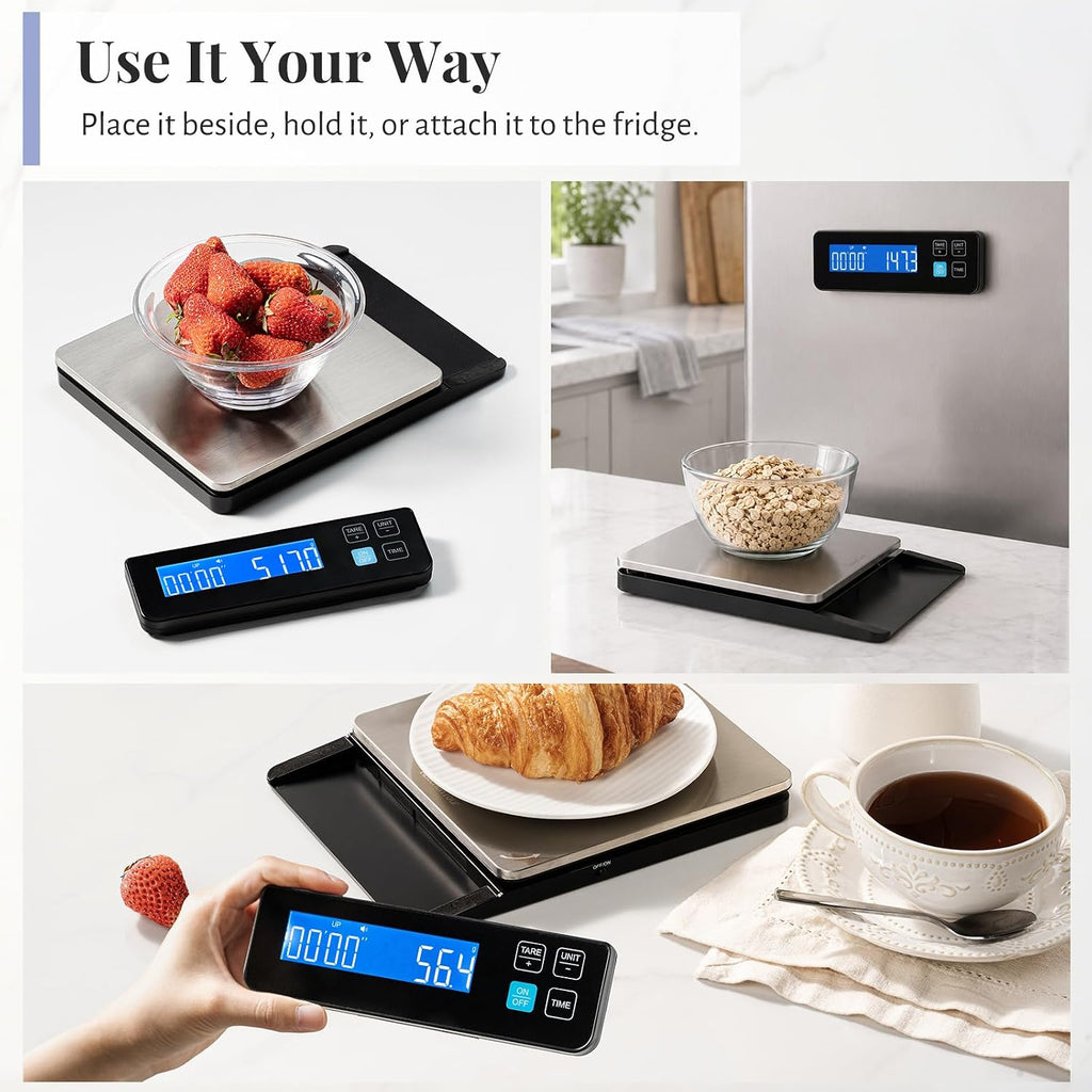 KitchenTour - Báscula digital de cocina de 10kg / 22 lbs/22 libras; báscula