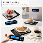 KitchenTour - Báscula digital de cocina de 10kg / 22 lbs/22 libras; báscula