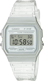 Casio F91W Series | Reloj Digital | Resistente al Agua | Luz LED | Cronómetro 1/100 SEK | Mantenimiento de Hora Regular (Hora, Min, SEG, PM, Fecha, Día) | Alarma Diaria | Ligero | Batería de 7 Años