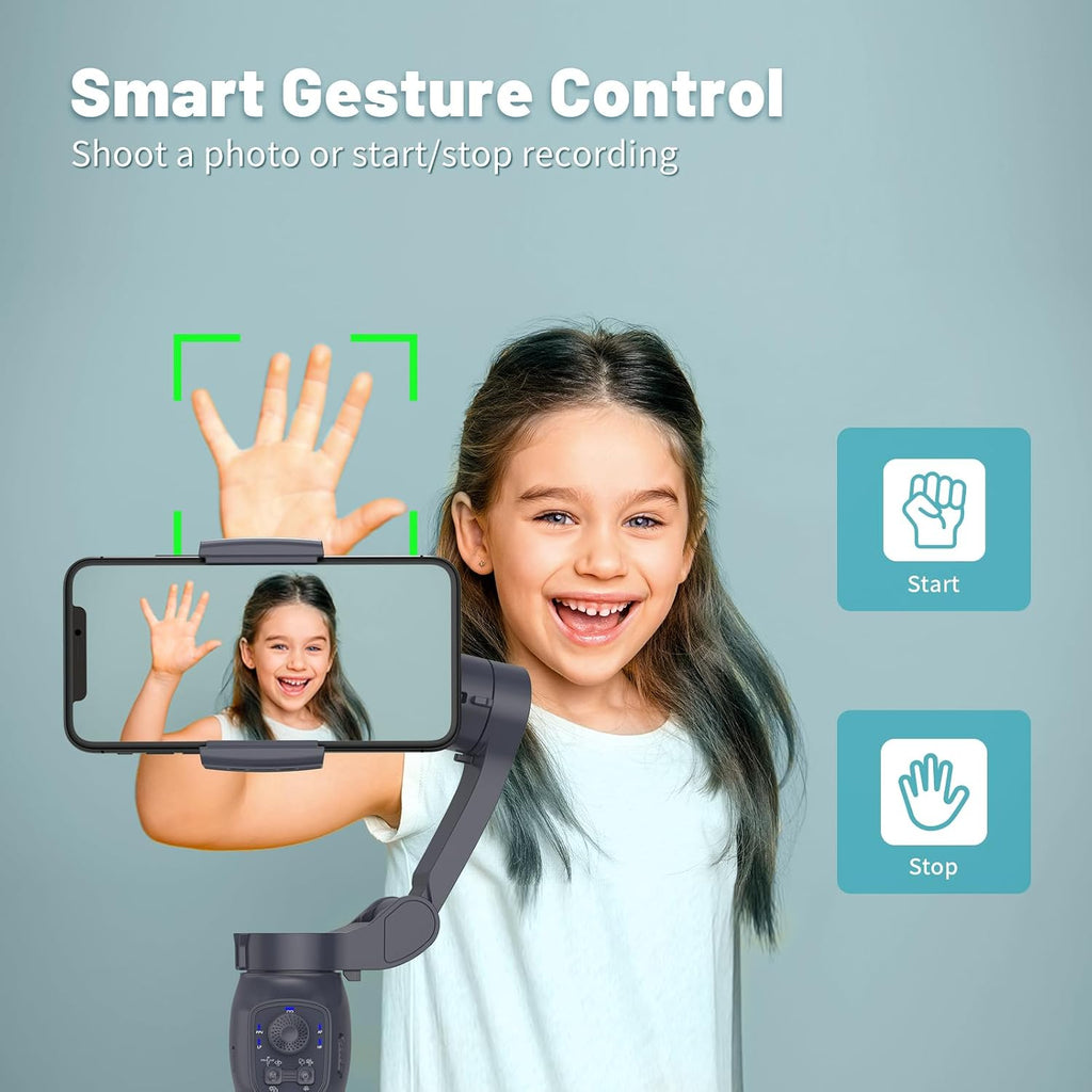 COMITOK L7C Pro, estabilizador de cardán para iPhone, estabilizador de teléfono para grabación de video con seguimiento de cara/objetos, cardán de 3 ejes para Android y iPhone 15 Pro Max, grabación de