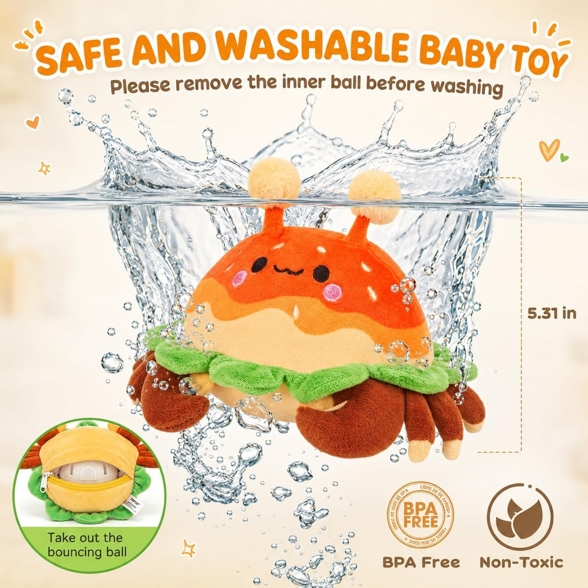 JoyCat Juguetes para bebés de 0 a 18 meses, juguete musical