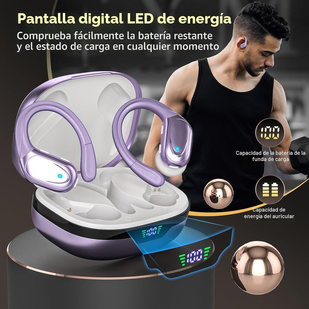 HAOYUYAN Auriculares inalámbricos Bluetooth 5.3 con reproducción de...
