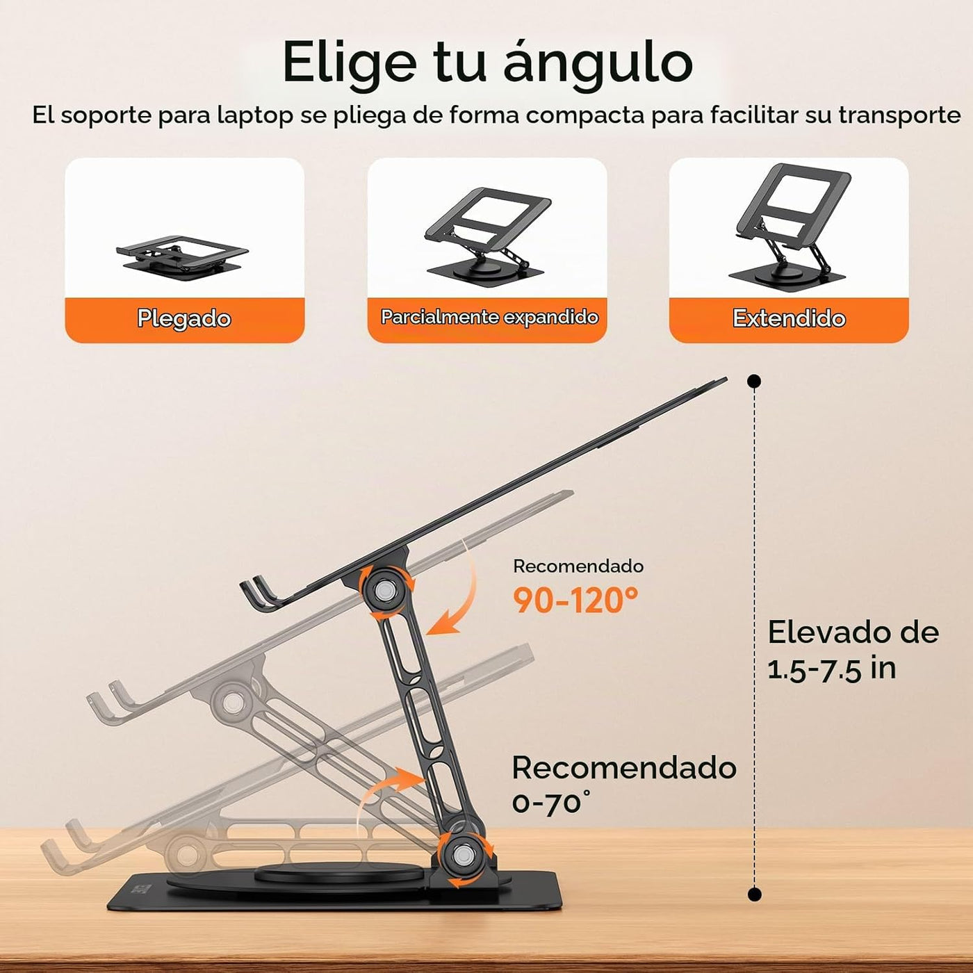 TECKNET Soporte para computadora portátil para escritorio, soporte...