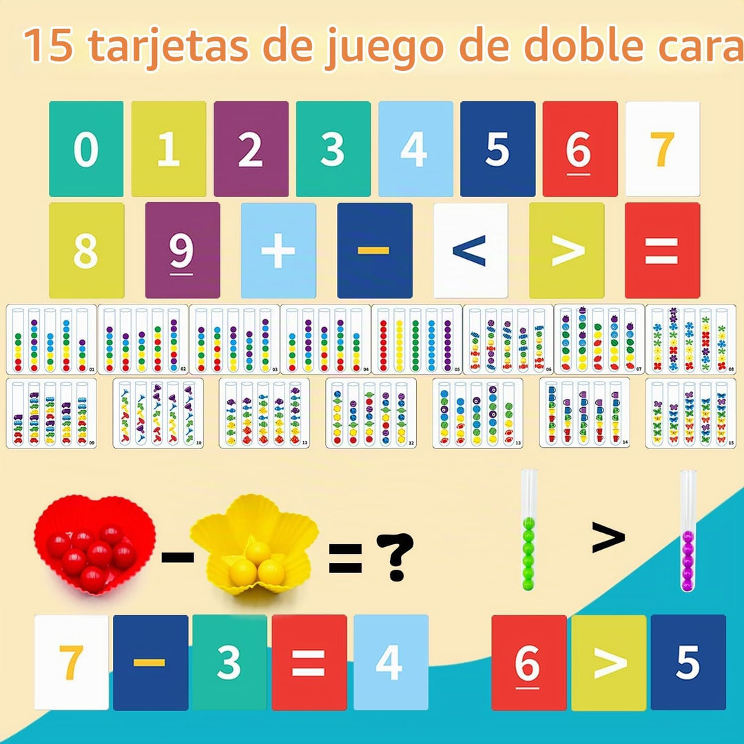 UPDOPEF Juego de juguetes de conteo y clasificación de colores, jug...