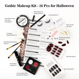 Kit de maquillaje gótico \u2013 Juego completo de maquillaje gótico...
