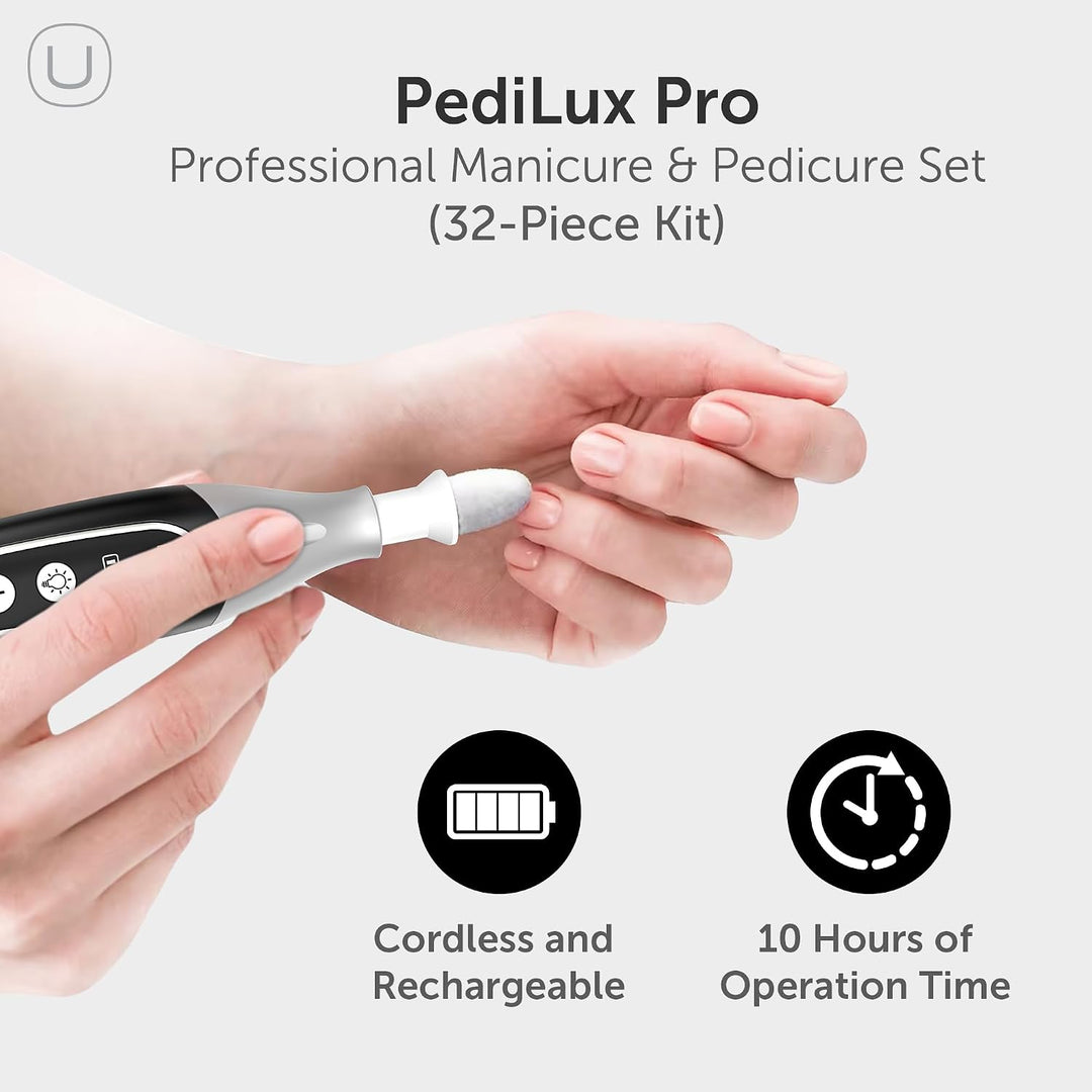 UTILYZE PediLux Pro - Kit profesional de manicura y pedicura, amola...