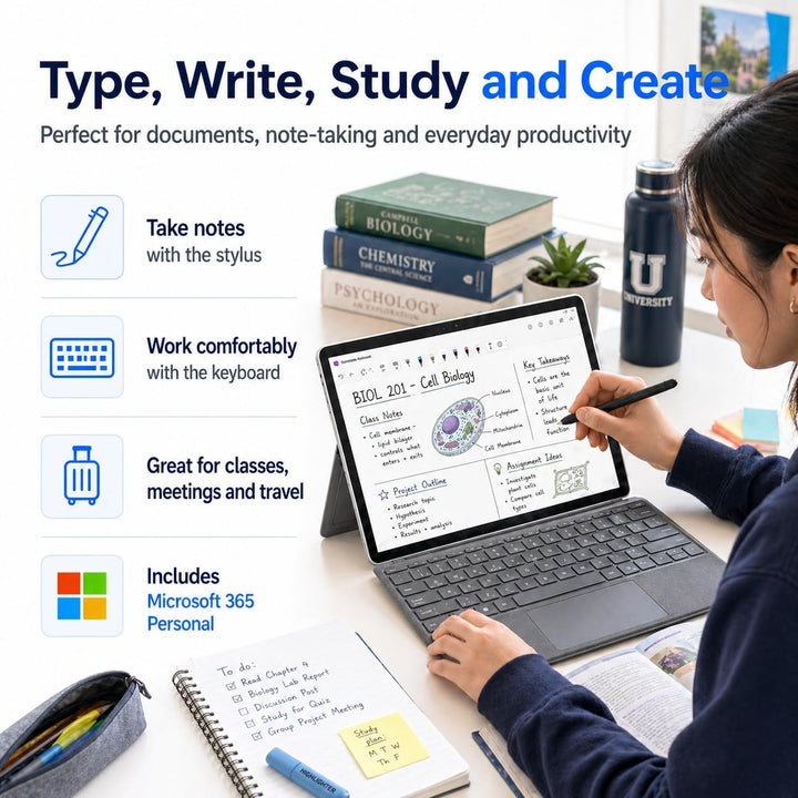 Microsoft Surface Pro Copilot+ AI PC de 12 pulgadas, Snapdragon X P...