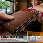 BULLIANT Cartera magnética para hombre, de piel de grano completo,...