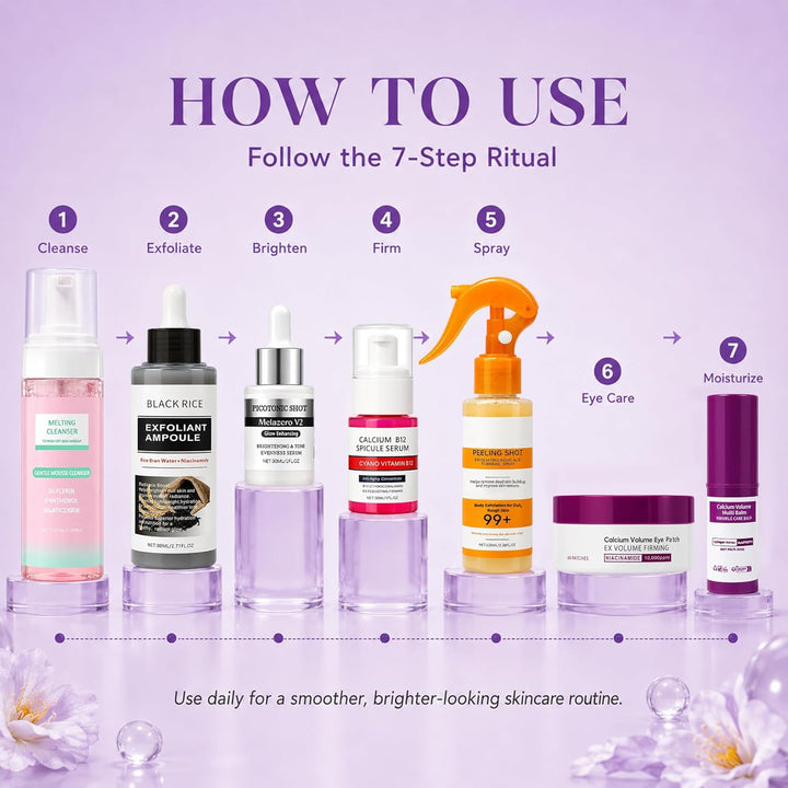Set de rutina para el cuidado de la piel, kit de cuidado facial con...