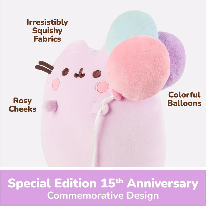 GUND Pusheen - Peluche Squisheen del 15º aniversario, juguete espon...