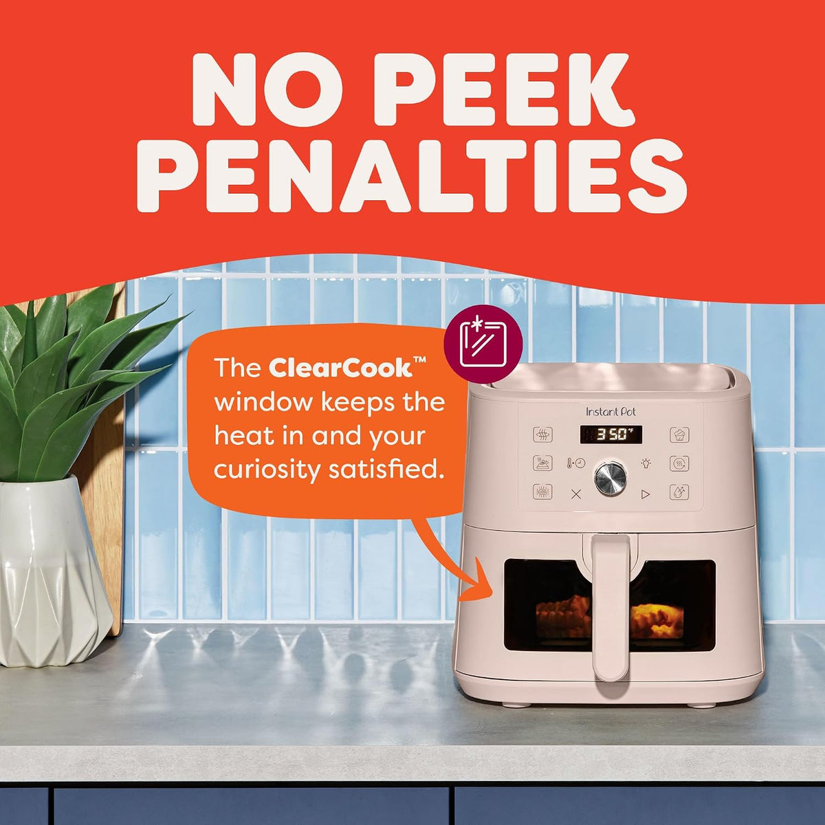 Instant Pot 4Qt VORTEX - Mini freidora de aire 6 en 1, opciones de programa personalizadas, freír al aire, asar, asar, deshidratar, hornear, recalentar, agua de rosas, 4 cuartos