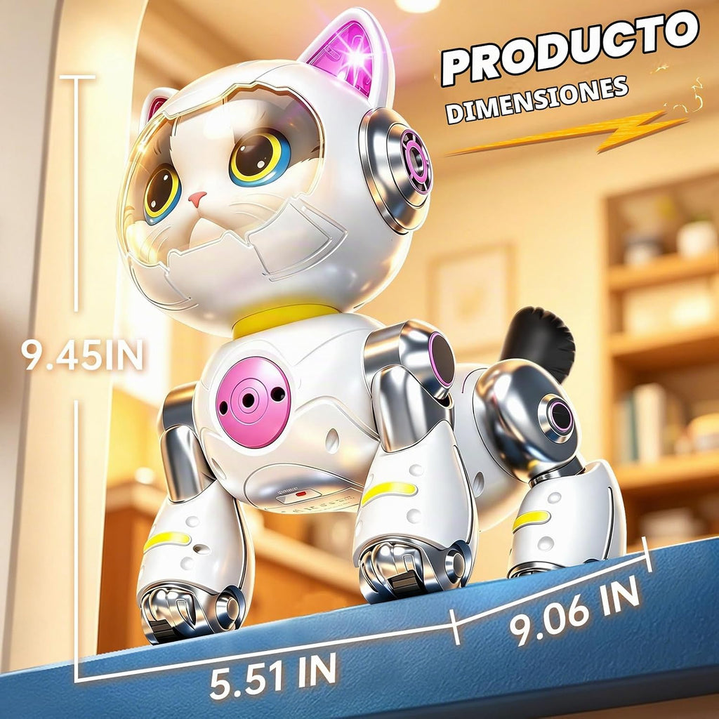Robot de acrobacias RC para niños, juguete robótico interactivo recargable con detección táctil, caminar bailando con luz LED y sonidos, para niños y niñas de 5 a 12 años