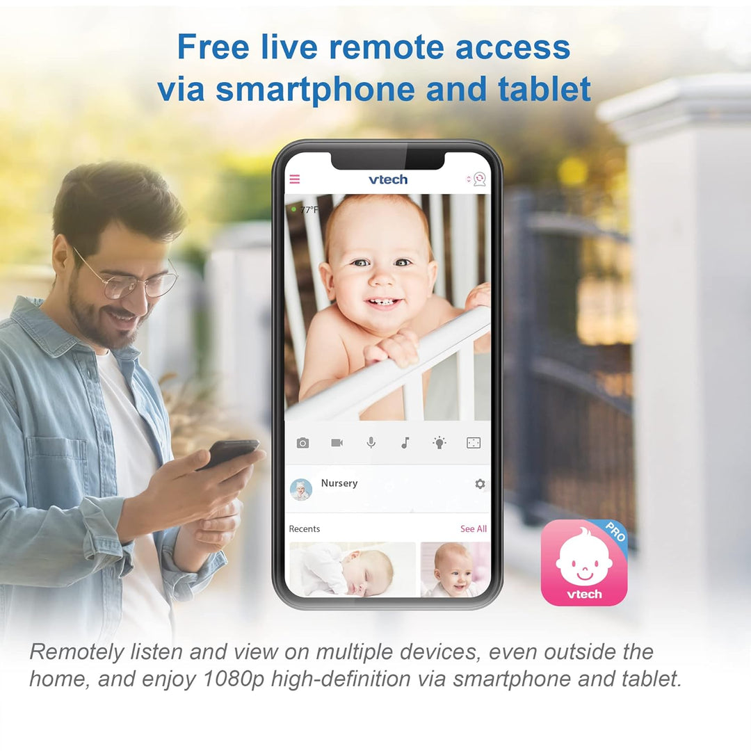VTech RM9751 Yellow Daisy Smart Wi-Fi Cámara para bebé