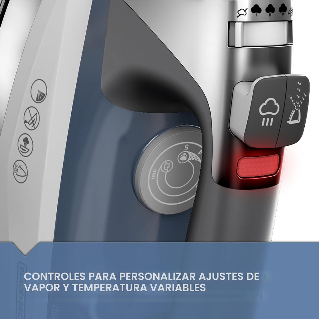 Plancha a vapor profesional BLACK+DECKER Allure para ropa