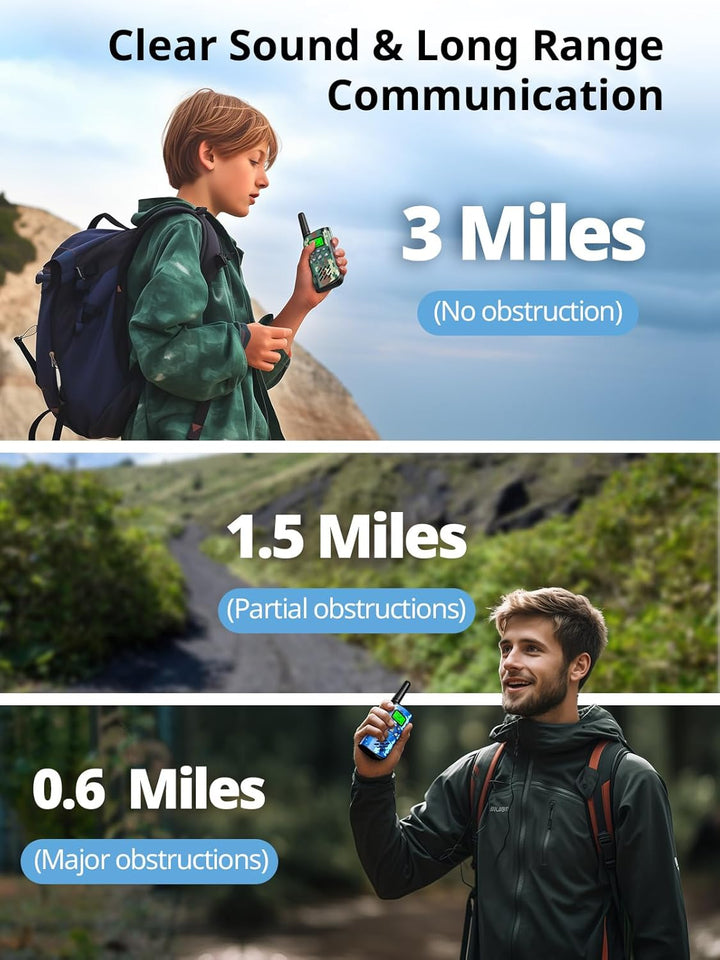 Inspireyes Walkie Talkies para niños recargables, juguetes para niñ...